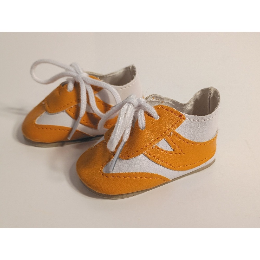 Shoes for 18" Doll Journey Girl Our Generation, Orange White, American Girl